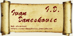 Ivan Danesković vizit kartica